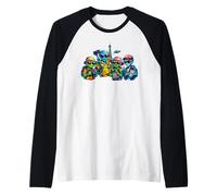 Turistas Extraterrestres Divertidos en París, viajeros Camiseta Manga Raglan
