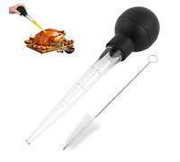 Turkey Baster, Food Injector Syringe, Kitchen Cooking Tool with Cleaning Brush, Ideal for Basting Meat, Hot Liquids, Roasting, and Culinary Preparation