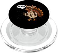 Turkey Moo Funny Thanksgiving Cow Meme para Hombre y Mujer PopSockets PopGrip para MagSafe