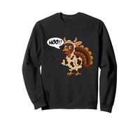 Turkey Moo Funny Thanksgiving Cow Meme para Hombre y Mujer Sudadera