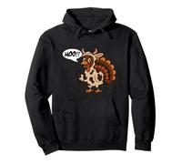 Turkey Moo Funny Thanksgiving Cow Meme para Hombre y Mujer Sudadera con Capucha