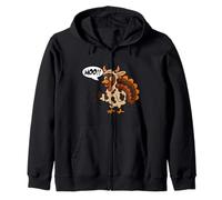 Turkey Moo Funny Thanksgiving Cow Meme para Hombre y Mujer Sudadera con Capucha