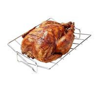 Turkey Rack - Stainless Steel, Non-Slip Roasting Stand | Heat-Resistant Metal Pan Rack For Even Cooking, Oven Turkey & Chicken Roaster For Home Kitchen, Restaurant, BBQ, Party, Holiday Meals