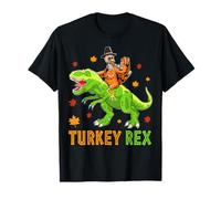 Turkey-Rex Turkey Riding Dinosaur Thanksgiving Thankful Camiseta