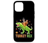 Turkey-Rex Turkey Riding Dinosaur Thanksgiving Thankful Carcasa para iPhone 12/12 Pro