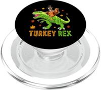 Turkey-Rex Turkey Riding Dinosaur Thanksgiving Thankful PopSockets PopGrip para MagSafe