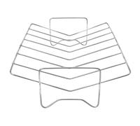 Turkey Roasting Rack - Stainless Steel, 11.3x8.27x3.15in Grill Accessories Heat-Resistant Non-Slip V-Shape | Even Heat Distribution V Rack Stand, Shaped Roasting Stand For Oven, Grill, Roaster Pan