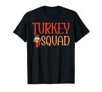 Turkey Squad Acción de Gracias Camiseta