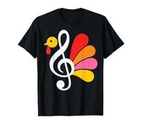 Turkey Teachers Music Teacher Note Thanksgiving Fall Autumn Camiseta