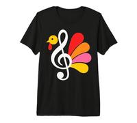 Turkey Teachers Music Teacher Note Thanksgiving Fall Autumn Camiseta Premium