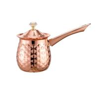 Turkish Coffee Pot Cafetera turca versátil hecha a mano con tapa de asa estable de acero inoxidable(Rose Gold-400ml)
