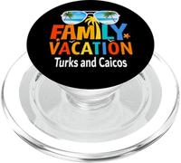 Turks and Caicos Island - Trajes a Juego para Vacaciones Familiares PopSockets PopGrip para MagSafe