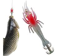 Turluchas de calamar para pesca en el mar | Equipo de pesca multianzuelos realistas - Señuelo de calamar para sepia y pulpo - Idea de regalo Pescador apasionado Muelle junto al mar Aguas costeras
