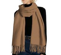 Turmaster Bufanda y Pañuelos para Mujer - 200x70cm Chal Grande Estola para Vestido de Noche Boda, Chal Pashmina de Invierno Cálido con Caja de Regalo, Caqui