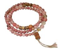 Turmaster Pulsera para mujer con 100 cuentas, hilos de cerámica de 4 mm, regalos para mujeres que se pueden hacer como collares o pulseras, regalo para madres, hermanas, amigas,rosa claro