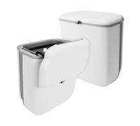 Turmegtt Cubo de basura colgante para cocina, 10 L, cubo de basura de cocina colgante con tapa, cubo de compost para baño, montaje en pared, cubo de compost para interiores para autocaravanas/cocinas