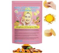 Turmeric Cleansing Pads,Kojic Acid & Turmeric Cleansing Pads,Exfoliating,Unclog Pores,Deep Clean Pores, Helps Balance Skin Oil And Water (1 pcs)