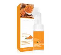 Turmeric Foaming Face Wash, Limpieza Profunda y Exfoliante Espuma Limpiadora con Cepillo, Desmaquillante Suave para Todo Tipo de Pieles