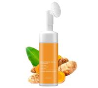 Turmeric Foaming Facial Cleanser - Moisturizing Foam Face Wash, 150ml Daily Skin Cleansing Formula, Gentle Purifying Care Solution, Dry Oily Mixed Skin Use, Home Dormitory Salon Travel Routine Support