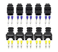 Hengliang Store 5 Sets 2 Pin AMP JPT Estilo de 3.5mm Serie 2 Pin DJ7021B-3.5-11/21 Conector Femenino y Macho Impermeable con alfileres y Sello. EV1 2P