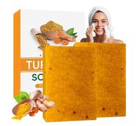 Turmeric Jabón de ácido kójico - Jabón de cúrcuma de limón para cara y cuerpo, jabón turmeric Brightening Soap para limpieza profunda contra impurezas, jabón de jengibre, suave limpieza de la piel (2