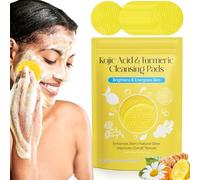 Turmeric Kojic Acid - 60 almohadillas de limpieza exfoliantes, equilibrio de aceite y agua, elimina el exceso de epidermis, equilibra el tono de la piel, para manchas oscuras, piel opaca, cicatrices