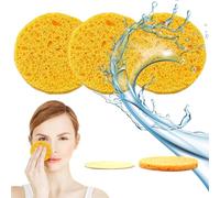 Turmeric Kojic Acid Pads, 2024 New Kojic Acid and Turmeric Cleansing Pads for Face, Kojic Acid Brightening Pads Natural Compressed Facial Sponges for Cleansing and Exfoliating (Yellow*30 PCS)