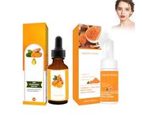 Turmeric Wash and Care 2 Piece Skincare Set, Turmeric Facial Cleanser & Turmeric Face Oil, Deep Cleansing for Face & Body Daily Skin Care Set for Men & Women
