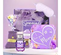 TURMTF Juego de regalo de lujo para el cuidado del cuerpo, regalo de cumpleaños para mamá, juego de baño de regalo para el día de la madre, exquisita cesta de regalo para mamá, regalo de relajación