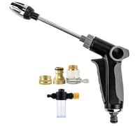 Turn Any Hose into a High Pressure Water Cleaning Jet, Heavy Duty Garden Hose Nozzle, Adjustable Multi Function Sprayer for Car, Yard & Pets (C)