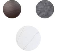 Turn for Dining - Bandeja giratoria de madera para servir de 2040 pulgadas, tamaño perfecto para reuniones familiares, diseño de venas de mármol blanco, plato de servir de 50 cm