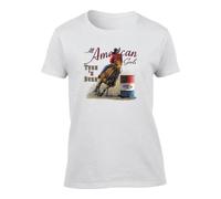 Turn N Burn Barrel Racing Cowgirl Rodeo Horse T-Shirt White L