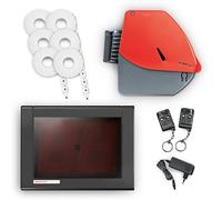 Turn-O-Matic de Meto, sistema de gestión de clientes y colas (rojo, pantalla LED de dos dígitos), 1 sistema de gestión de colas con accesorios, listo para usarse