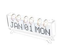 Turn Over Calendar For Desk - Acrylic Metal 22.5x3x7.5cm, Stable Desktop Display | Daily Month Date Week Design For Classroom Teacher Office TV Cabinet Decoration