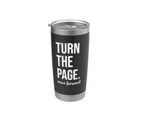 Turn the Page Book Lover Just One More Chapter Move Forward Vaso térmico de acero inoxidable de doble pared