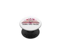Turn The Page Book Lovers Reading Bookish Items Books Themed PopSockets PopGrip Adhesivo