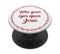 Turn Your Eyes Upon Jesus - Passover Easter Crown Thorns PopSockets PopGrip Adhesivo