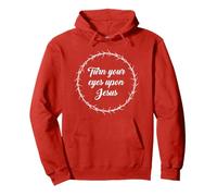 Turn Your Eyes Upon Jesus - Passover Easter Crown Thorns Red Sudadera con Capucha