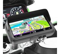 Turnaroundtech Soporte movil Moto Impermeable con Cargador 2.1A conexion rapida Funda con Visera antireflejos Valida para Smartphones hasta 7.5" sujecion al Manillar irrompible
