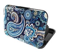 Turnaroundtech Tarjetero Mujer Hombre Tarjetas credito Aluminio con Sistema RFID Bloqueo Protector de Tarjetas Anti fraude Anti contactless Gran Capacidad Paisley