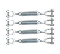Turnbuckle Reforzado - 4 Piezas Tensor para Cable,Tensor M6 Para Sistemas De Barandilla - para vallas jardín barandillas construcción naval tendederos toldos sombra