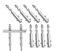 Turnbuckle Tensioner - Cable Tightener Hardware Kit, 10 Piece Heavy Duty Rope Hook Set, Adjustable Wire Tension Tool | Garden Trellis Shade Sail Outdoor Use For Plant Climbing Support And Structural F