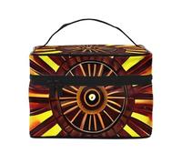 Turning The Flame - Bolsa de cosméticos de viaje con cremallera y gran capacidad, unisex, adecuada para exteriores, deportes, viajes, etc., Black, Talla única