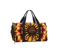 Turning The Flame - Bolsa deportiva de lona con compartimento para zapatos, ligera, para gimnasio, fin de semana, para hombres y mujeres, bolsa de viaje impermeable con bolsillo húmedo