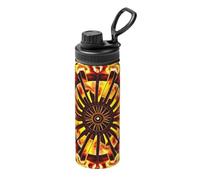 Turning the Flame - Botella térmica deportiva de 18 onzas, acero inoxidable, impresión completa, adecuada para exteriores, viajes, taburete de camping