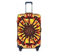 Turning The Flame - Funda para equipaje lavable, resistente a los arañazos, para equipaje de 18 a 32 pulgadas, Blanco, M