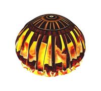 Turning the Flame - Gorro de ducha con estampado completo para mujeres y hombres, reutilizable, doble capa, impermeable, duradero, transpirable