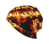 Turning The Flame - Gorro de punto para adultos, casual, elegante y cálido, adecuado tanto para hombres como para mujeres, color negro