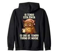 Turno De Noche Trabajador por Turnos Café Búho Sudadera con Capucha