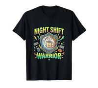 Turno Nocturno Guerrero Café Energía Mentalidad Camiseta